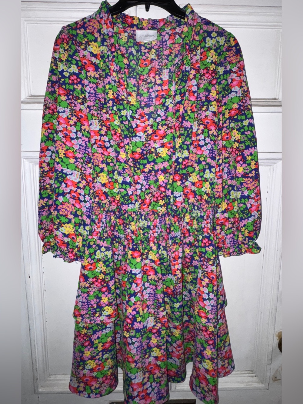 Sugarlips mountain spring Starla Smocked Tiered mini dress - Picture 3 of 5